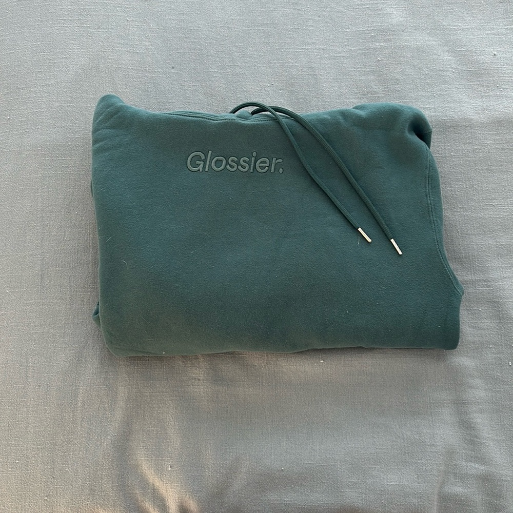 GLOSSIER SWEATER - SAGE - EMBROIDERED